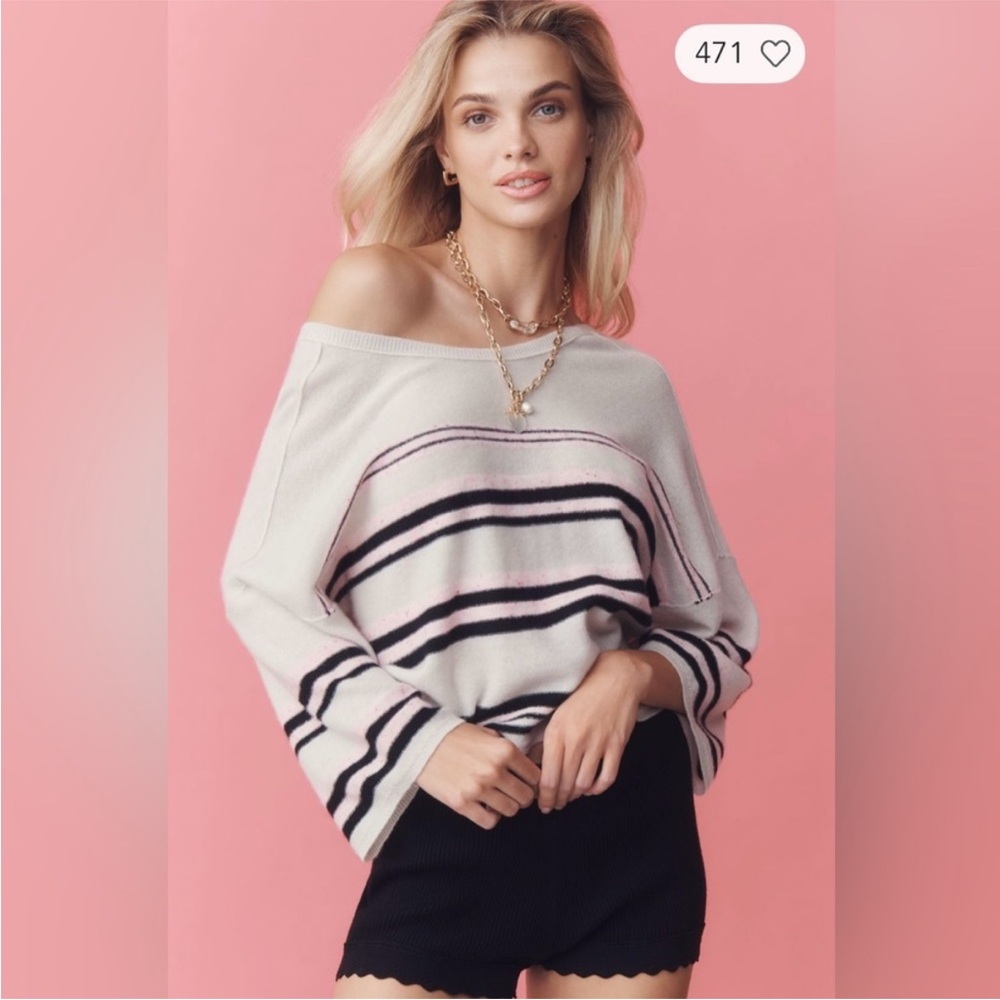 Pilcro Striped Cashmere Sweater